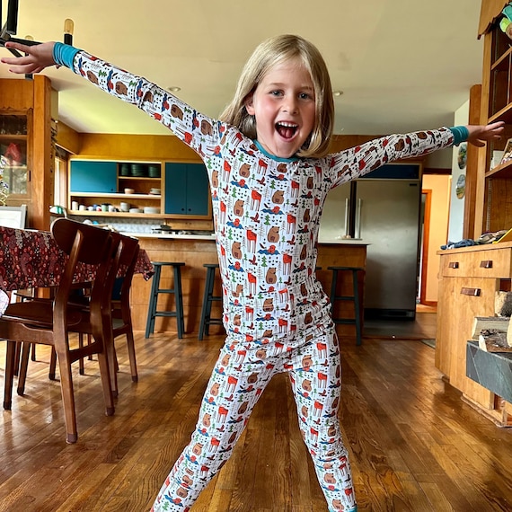 Bamboo Long Sleeve Pajama Set (Moose Woods Print) Bamboo Long Sleeve Pajama Set (Moose Woods Print)