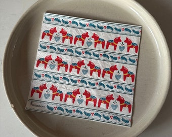 Paper Napkins Dala Horse Package of 20