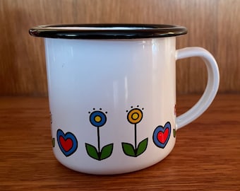 5oz Folk Flower Enamel Mug