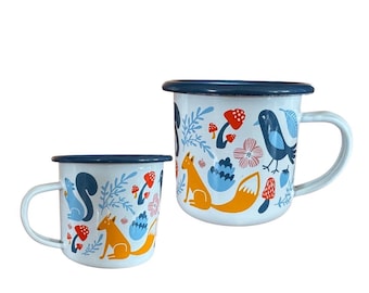 12 oz Woodland  Enamel Mug