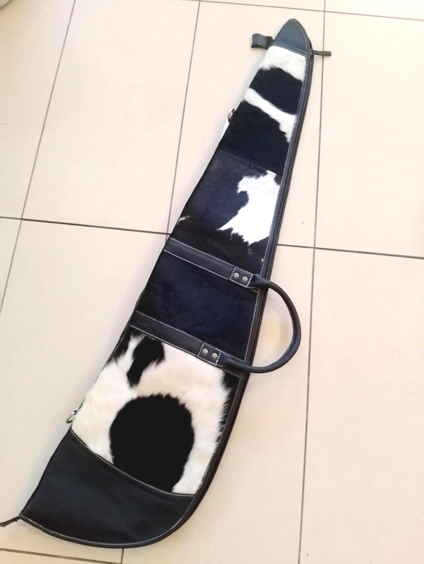 Cowhide Leather Rifle Case (black) With Hot Iron Branding of a Custom ...