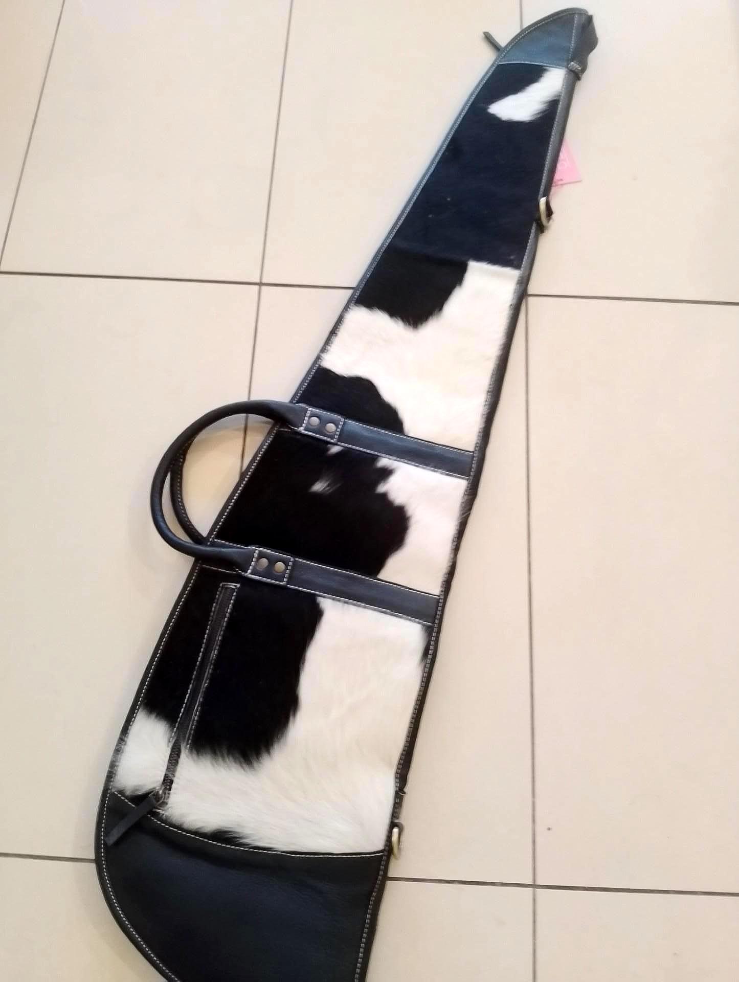Cowhide Leather Rifle Case (black) With Hot Iron Branding of a Custom ...