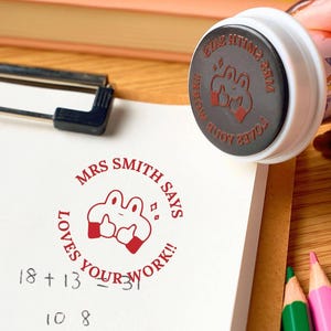 Timbro personalizzato per insegnanti, timbro personalizzato per premi per studenti, timbro con commenti per insegnanti, timbro con le migliori recensioni, timbro personalizzato, regalo per insegnanti