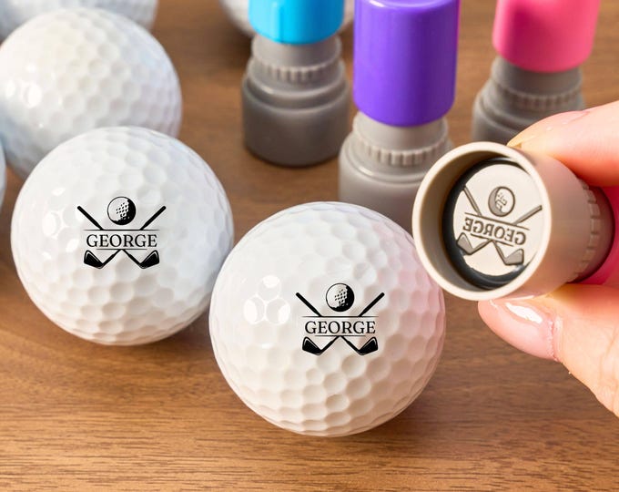 Custom Name Golf Ball Stamp, Personalized Father's Day Gift, Golf Logo Stamp & Marker, Name Stempel, Golf Accessories, Gift For Dad