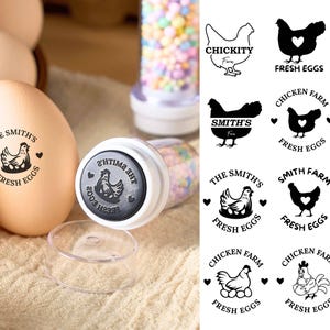 Timbro personalizzato per uova, timbro personalizzato per uova, regalo per pollaio per agricoltori, timbro con nome, timbro per uova di gallina, timbro per uova per agricoltori, timbro
