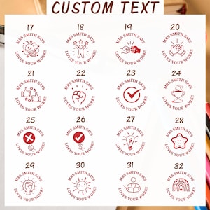 Timbro personalizzato per insegnanti, timbro personalizzato per premi per studenti, timbro con commenti per insegnanti, timbro con le migliori recensioni, timbro personalizzato, regalo per insegnanti