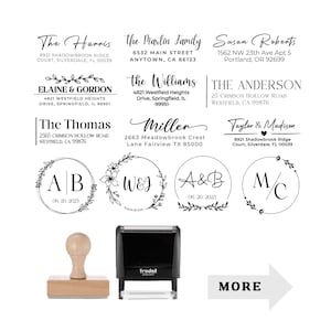 Timbro per matrimonio personalizzato, timbro autoinchiostrante, timbro in legno, timbro con nome, timbro personalizzato, timbro di ringraziamento, timbro con indirizzo di ritorno, timbro
