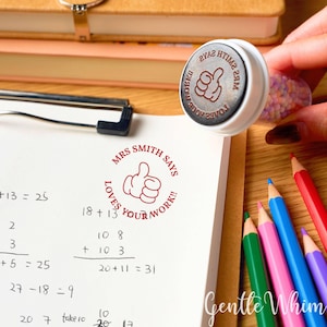 Tampon d'enseignant personnalisé, Tampon de récompense d'étudiant personnalisé, Tampon de commentaires d'enseignant, Tampon de meilleures critiques, Tampon de personnalisation de modèle, Cadeau pour enseignant
