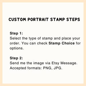 Custom Face Stamp, Hand-Drawn Portrait Stamp, Self-Inking Stamp, Wood Stamp, Rubber Stamp, Stempel Personalisiert, Custom Portrait Gift image 9