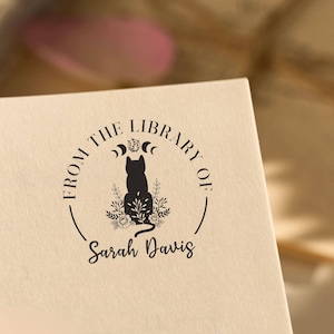 Timbro personalizzato per libri, timbro autoinchiostrante, timbro in legno, timbro per embosser da biblioteca, timbro personalizzato, dalla biblioteca del timbro, amante dei libri