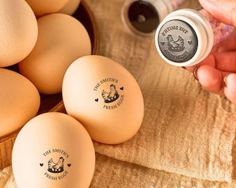 Custom Egg Stamp, Personalised Eggs Stamp, Chicken Coop Gifts For Farmer, Name Stamp, Chicken Egg Stamp, Egg Stamp For Farmer, Stempel