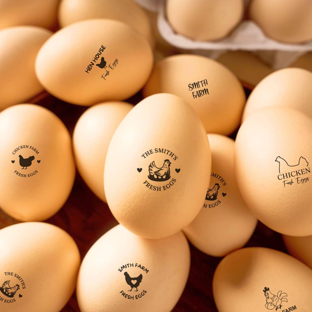 Custom Egg Stamp, Personalised Eggs Stamp, Chicken Coop Gifts for ...