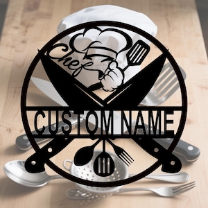 Custom Metal Sign for Kitchen, Personalized Kitchen Signs, Kitchen Wall Decor, Mothers Day Gift, Custom Kitchen Sign,Gift for Mom,8-24inch