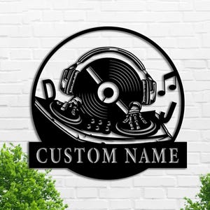 Personalized Music Notes Metal Sign,Custom Music Name Metal Wall Art,Music Metal Wall Art,Music Notes Metal Wall Decor, Music Gift,8-24 Inch