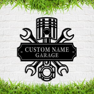 Personalisierte Garage-Tools Metalldekor, benutzerdefinierte Garage-Tools Metallwandschild, Mechaniker-Geschenk, Geschenk für Papa, Garagen-Wandbehänge, 8-24 Zoll