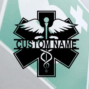 Personalized Medical Symbol Sign,Custom Metal Doctor Sign,Health Care Sign,Doctor House Decor,Hospital Sign,Medical Staff Gift,8-24 Inch