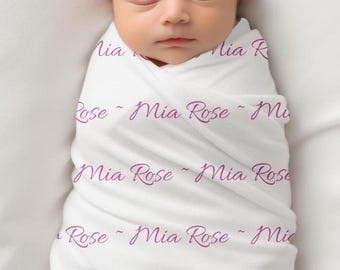 Personalized Swaddle, Popular Baby Shower Gift, Custom Name Blanket, Hospital Blanket, Newborn receiving blanket, swaddle blanket for newbor