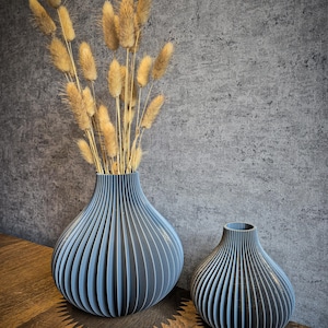 3D Printed Vase – Minimalist Ripple Design, Modern Decorative Vase