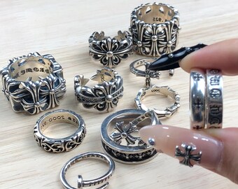 Signee VENIZI bague vintage croisillons oxyde de zirconium Etsy France