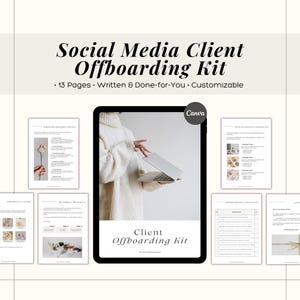 Klient Offdding Kit Vorlage, Social Media Mangement Klient Goodbye Paket, Social Media Leiter