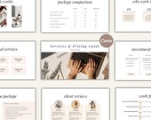 Services & Pricing Guide: Social Media Package Proposal Canva Template (Digital Download)