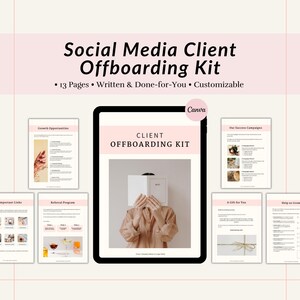 Vorlage für das Kunden-Abschiedskit, Kunden Abschiedspaket, Kunden Testimonial, Social Media Player Canva