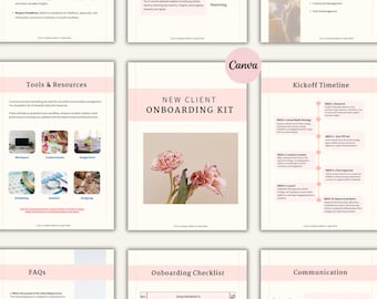 Client Onboarding Template: Social Media Welcome Pack Editable Canva Design (Digital Download)