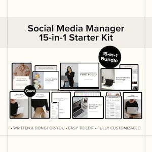 Social Media Manager Starter Kit, Social Media Manager Bundle, Social Media Manager Templates, Social Media Management, Social Media Agency