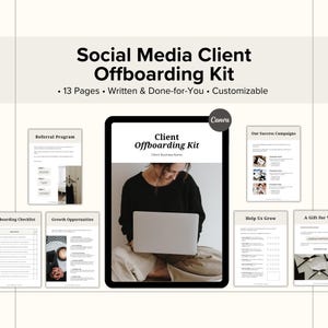 Klient Offdding Kit Vorlage, Social Media Mangement Klient Goodbye Paket, Social Media Leiter