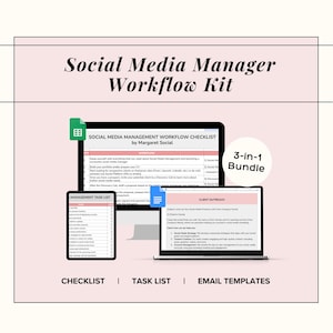 Starterskit Social Media Manager: gids voor beheer van sociale media, workflowchecklist en toolkit (digitale download)