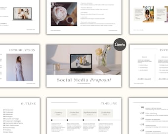Plantilla de propuesta para redes sociales: Diseño de Canva para estrategia de nuevos clientes (descarga digital)