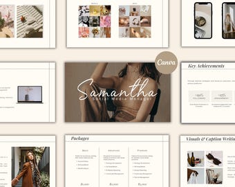 Portfolio för sociala medier: UGC-innehållsskapare Canva-design (digital nedladdning)
