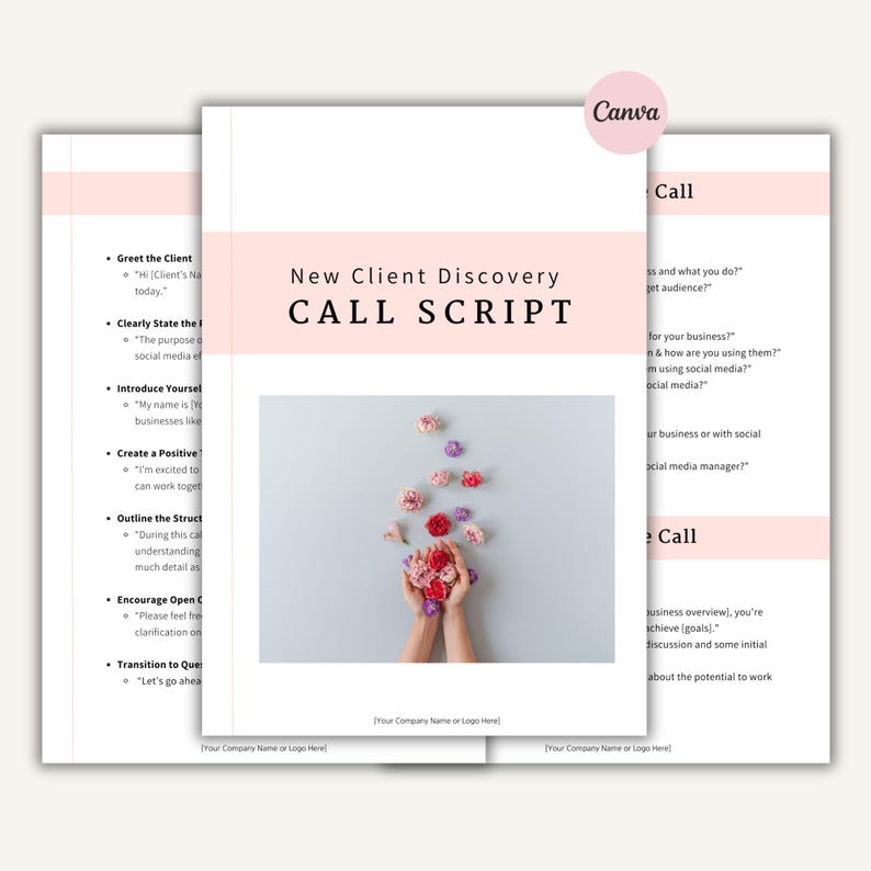 Discovery Sales Call Flow and Script Guide: Social Media New Client Checklist (PDF Download) image 1