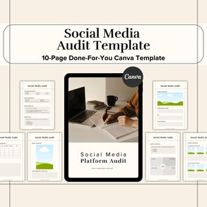 Social Media Audit Template, Social Analytics Client Audit, Social Media Manager Template, Instagram Audit Template, Social Media Management