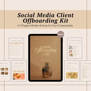 Klient Offboarding Kit Vorlage, Social Media Klient Goodbye Packet, Beenden Service Packet Guide, Social Media Leiter Vorlagen