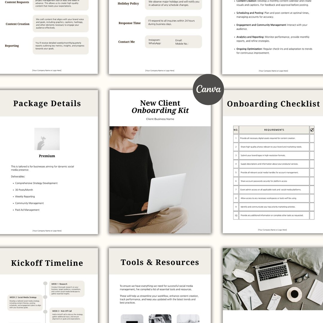 Social Media New Client Onboarding Kit Template: Client Welcome Pack ...
