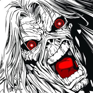 IRON MAIDEN Eddie Comic Face vector
