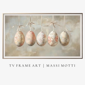 Samsung frame TV art, Easter eggs frame TV art, Spring screensaver, Spring screensaver, Easter bunny TV art, Easter egg decor
