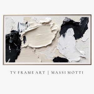 Samsung Frame TV Minimalist Art, Modern Wall Art, Frame Neutral Abstract Painting, Modern Abstract Landscape Art, Artful modern TV art image 1