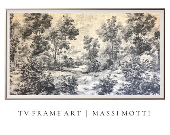 Samsung frame TV, Dark Moody Landscape Oil Painting, Vintage Landscape Wall Art, Classic painting, Dark Moody TV Art, Antique TV