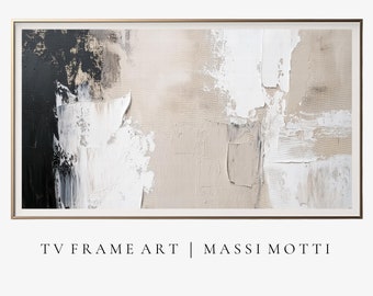 Samsung Frame TV Minimalist Art, Modern Wall Art, Frame Neutral Abstract Painting, Modern Abstract Landscape Art, Artful modern TV art