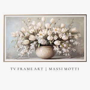 Samsung frame TV art floral , Wildflower floral textured art for TV, Samsung frame TV art summer wildflowers spring