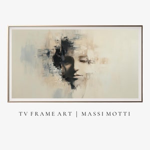 Samsung Frame TV Minimalist Art, Modern Wall Art, Frame Neutral Abstract Painting, Modern Abstract Landscape Art, Artful modern TV art