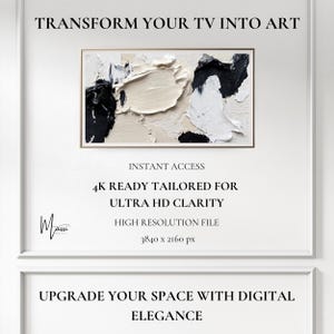 Samsung Frame TV Minimalist Art, Modern Wall Art, Frame Neutral Abstract Painting, Modern Abstract Landscape Art, Artful modern TV art image 4