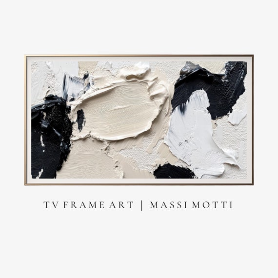 Samsung Frame TV Minimalist Art, Modern Wall Art, Frame Neutral Abstract Painting, Modern Abstract Landscape Art, Artful modern TV art