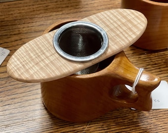 Gestepptes Ahorn-Teesieb - Loseblatt-Sieb, Natürliches Finish