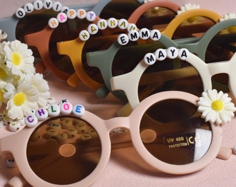 Floral Daisy Girls Personalized Name Sunglasses|UV400 Protection|Toddler Gift|kids Gift lKids Personalized Sunglasses Flower Girlsunglasses