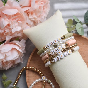 Namen Perlen Armband|Freundschaftsarmband|Kinder Namen Armband|Frauen Perlen Namen Armband