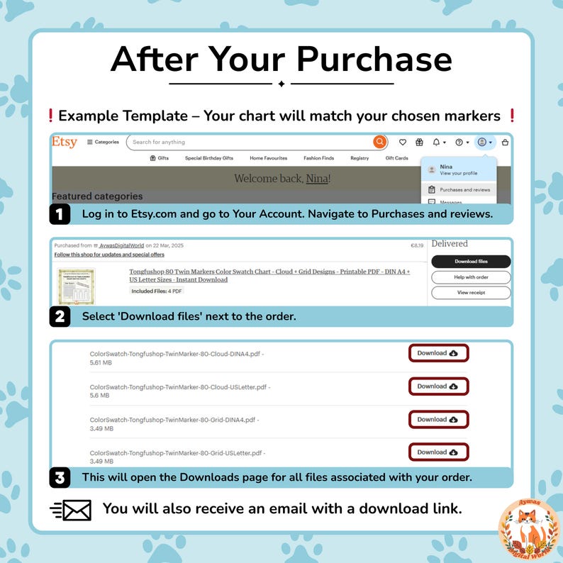 Caliart 81 Art Marker Color Swatch Chart Cloud + Grid Designs