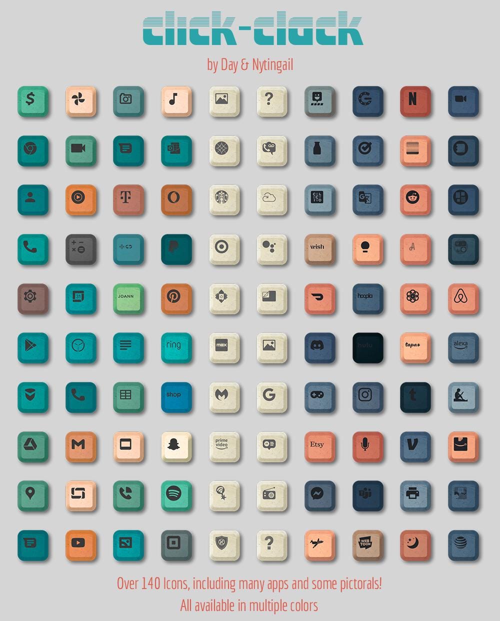 Click-clack | Bold Aesthetic Ios, Android & Tablet App Icons, and ...